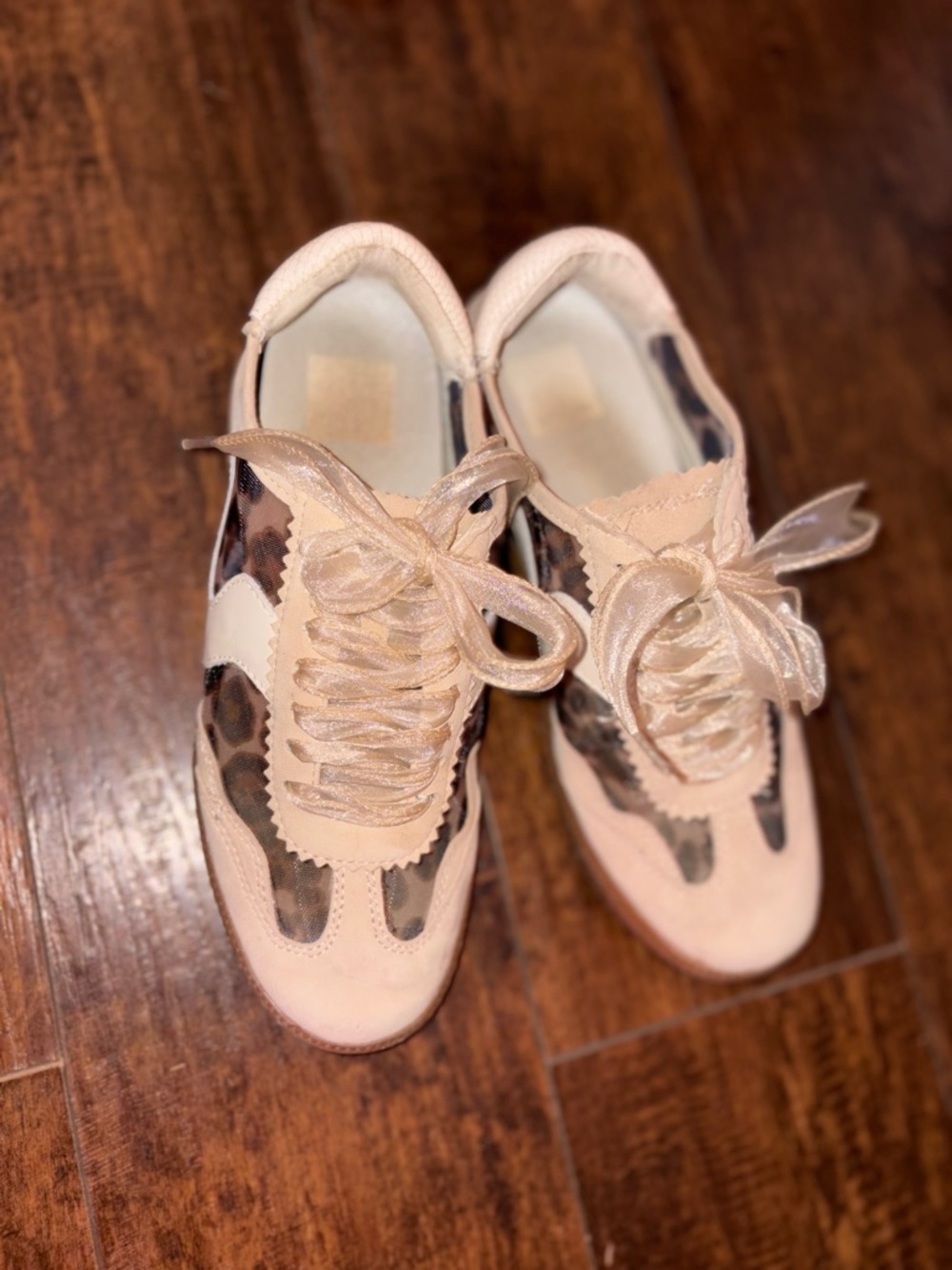 Dolce Vita Blush Pink Leopard Accent Sneakers